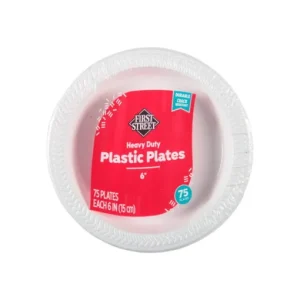PLATO DE PLASTICO 6" FIRST STREET 75 PZAS