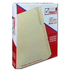 FOLDER MANILA OFFIZ T/CARTA C/100