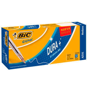 PLUMA BIC CRISTAL MEDIANO AZUL C/12