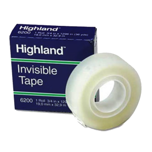 TAPE INVISIBLE 3M HIGHLAND 6200 19MMX33M C/12