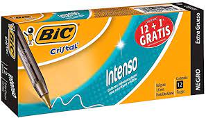 PLUMA BIC INTENSO 1.6 MM AZUL C/12 PZAS
