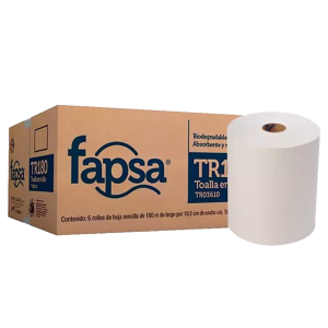 TOALLA EN ROLLO BLANCA  6 PZAS